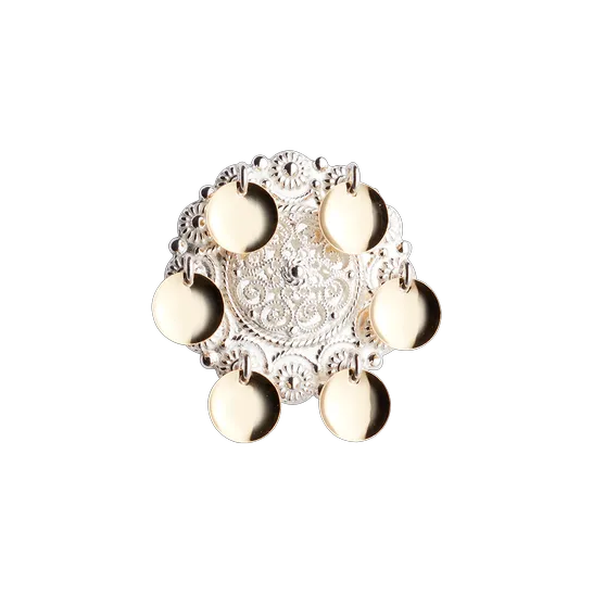 White Gilded Brooch by Sylvsmidja