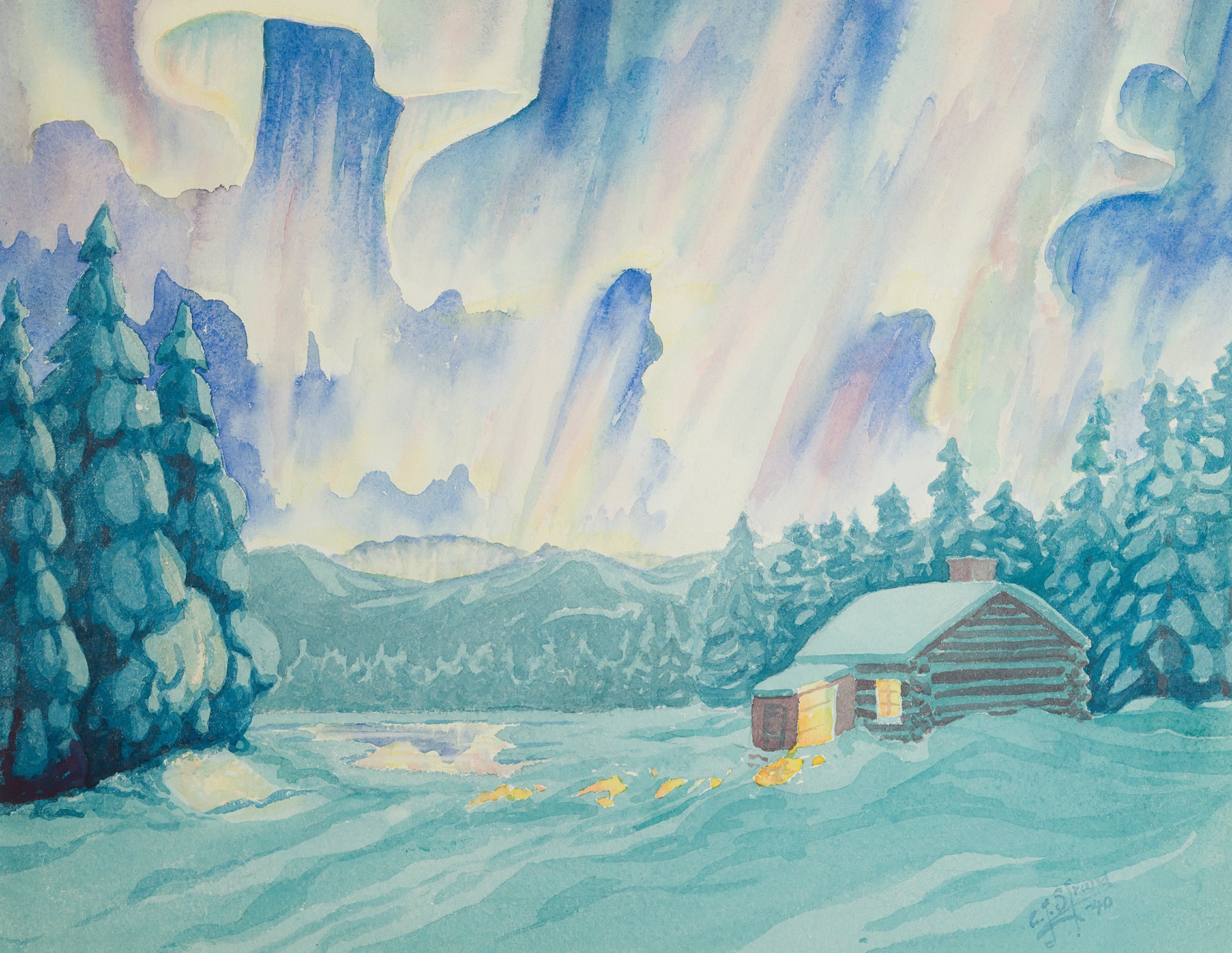 Giclée Print from Vesterheim's Collections - Aurora Borealis