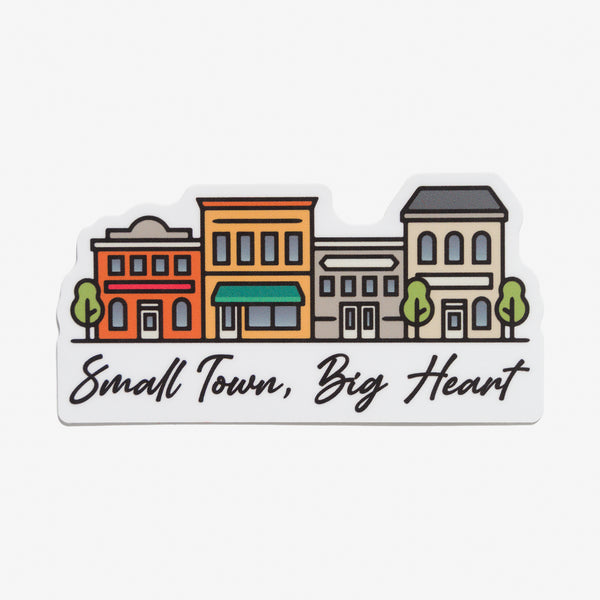 Small Town Big Heart Sticker Vesterheim Museum Store