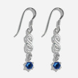 Infinity Earrings with Blue Crystal by Sylvsmidja – 200th Anniversary