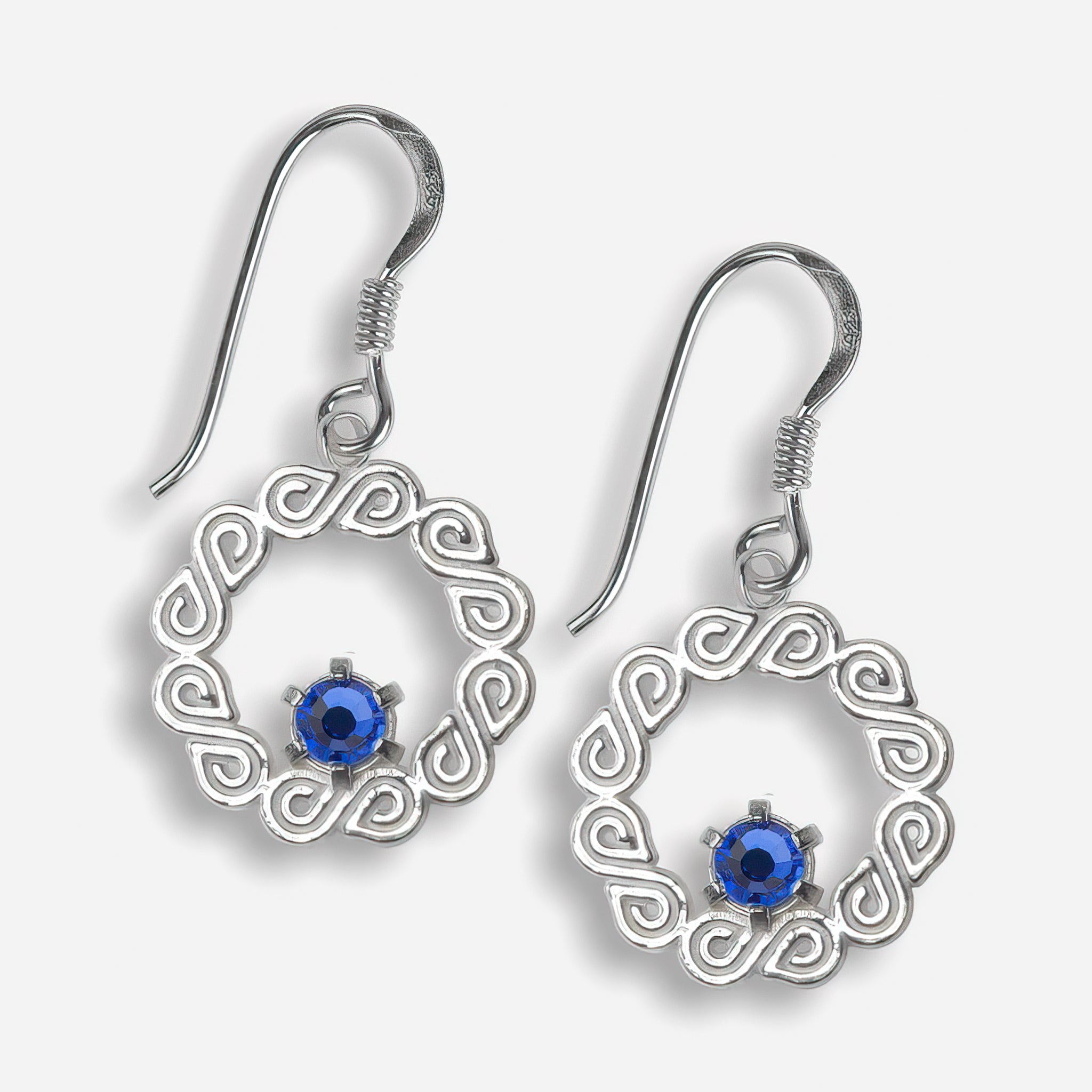 Infinity Earrings with Blue Crystal by Sylvsmidja – 200th Anniversary