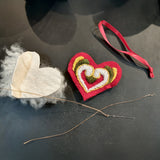 2025-12-10 – Wool Embroidered Heart Ornament (Online)