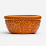 Large Spicy Orange Leaf Embossed Bowl