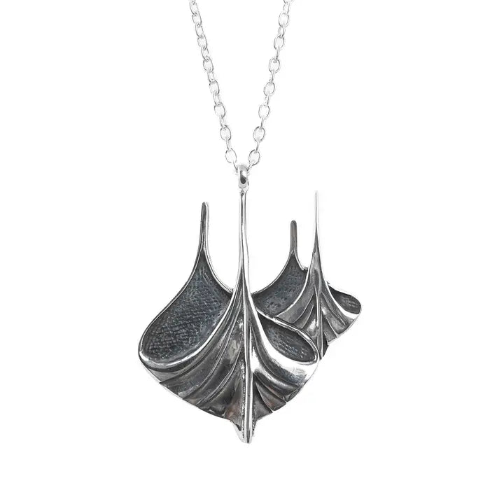Pewter Viking Ship Necklace