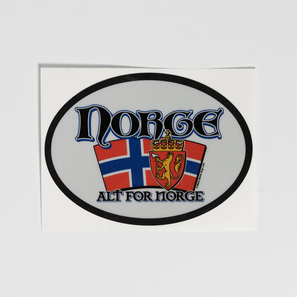 Norwegian Shield Norge Bumper Sticker – 4" Vinyl Decal For Cars, Laptops, Windows, Outdoor Use - View #9