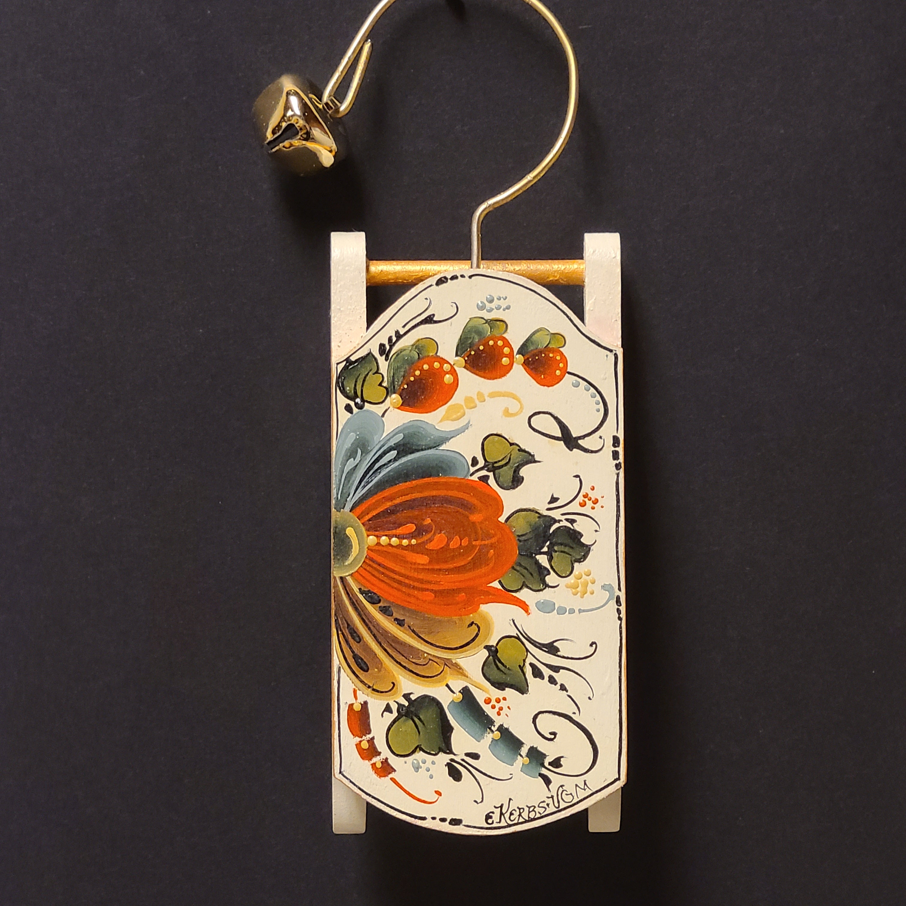 Hanging Ornaments with Rosemaling by Ellen Kerbs