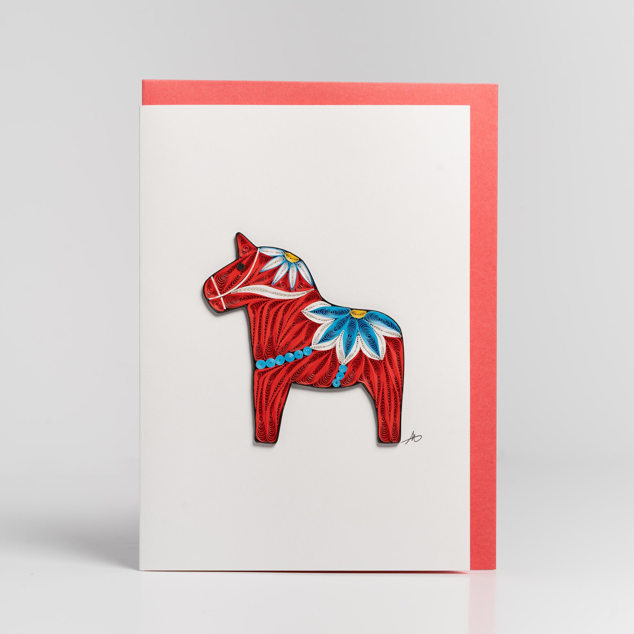 Dala Horse Card by Iconic Quilling