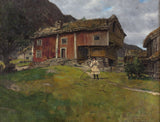 Giclée Print from Vesterheim's Collections - Farmstead in Setesdal by Ben Blessum