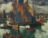 Giclée Print from Vesterheim's Collections - Anchored at Concarneau by Jonas Lie