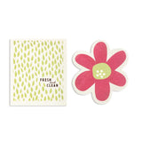 Fresh and Clean Flower Shaped Biodegradable Dish Cloths Set of 2