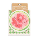 Slice of Happy Watermelon Shaped Biodegradable Dish Cloths Set of 2