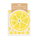 Lemon Citrus Shaped Biodegradable Dish Cloths Set of 2
