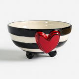 Wide Stripe Candy Bowl with Spoon Set
