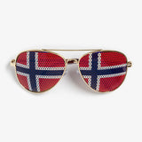Norwegian Flag Aviator Sunglasses