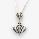 Silver Necklace Viking Ship