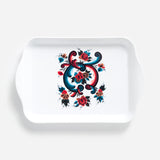 Small Tray White Rosemaling