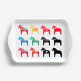 Small Tray Multi Color Dala Horses
