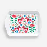 Small Tray Dala Horses & Flowers