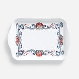 Small Tray White With Rosemaling Border
