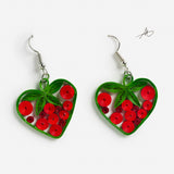 Strawberry Earrings by Iconic Quilling