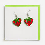 Strawberry Earrings by Iconic Quilling