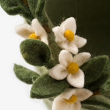 Gry & Sif  Felted Flower Garland Basket