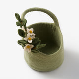 Gry & Sif  Felted Flower Garland Basket