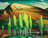 Giclee print from Vesterheim's Collections- California Poplars by Midjo
