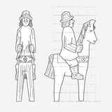 Horse and Rider Blank by Harley Refsal