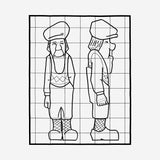 Golfer with Club Blank by Harley Refsal