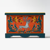Louise Bath – Hallingdal-style Trunk with Folk Art Animals