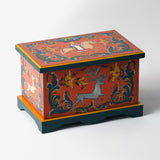 Louise Bath – Hallingdal-style Trunk with Folk Art Animals