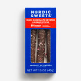 Dark Chocolate Covered Salty Licorice Sticks With Crushed Peppermint