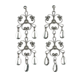 Double Clover Oxidized Earrings w/Five Spoons by Sylvsmidja