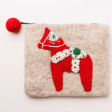 Dala Horse Felt Purse
