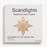 Scandilights Nordic Heart LED Wooden Hanging Star