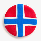 Large Norway Flag Earrings by Erin Noel Design