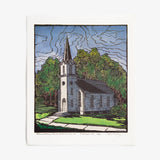 Olive Nordby Limited Edition Woodblock Print "Bethania Lutheran Church"
