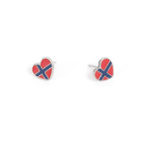 Norway Flag Post Earrings