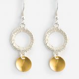 Fletre Light Earrings with Gold-Plated Leaf by Sylvsmidja