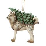 Woodland Husky with Tree Ornament by Jim Shore