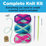 Learn To Knit A Pocket Scarf Craft Kit For Kids