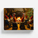 Gnomes at Fireplace Boxed Cards