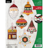 Santa’s Nordic Ornaments Felt Kit