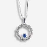 Infinity Necklace with Blue Crystal by Sylvsmidja – 200th Anniversary