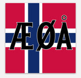 ÆØÅ Norway Flag Vinyl Sticker
