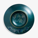 Bowl with Wide Rim and Rosemaling – The Blue Hour by Anne Hesvik