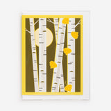 Moonlight Birch Card by Cindy Lindgren