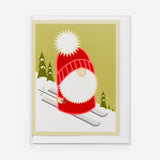 Gnome Ski Card by Cindy Lindgren
