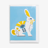 Dala Bunny Card by Cindy Lindgren